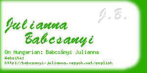 julianna babcsanyi business card